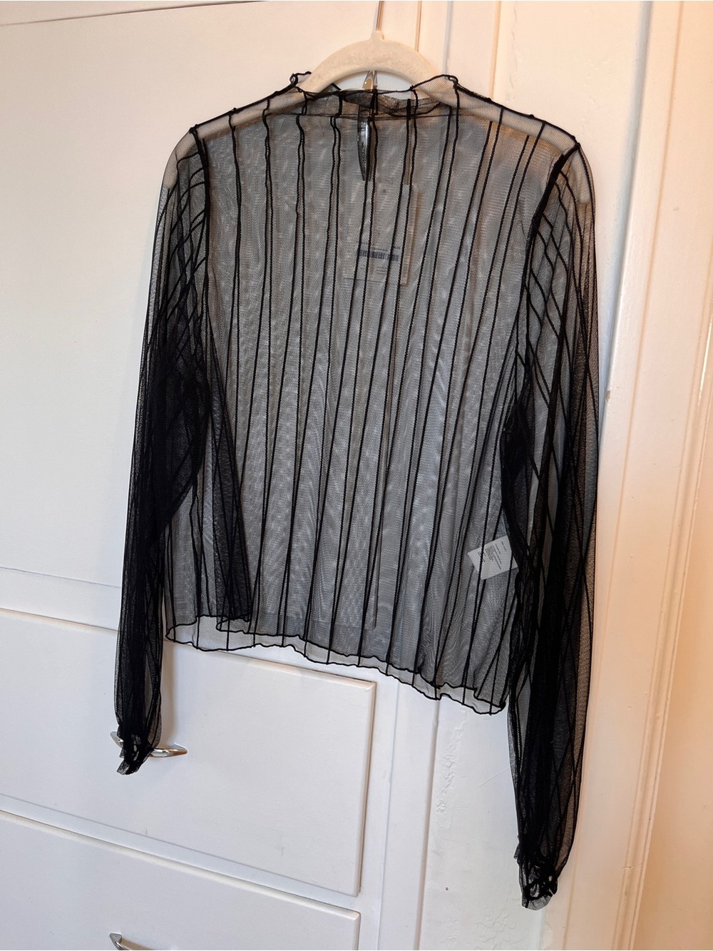 NWT Oak + Fort black lace long sleeve top